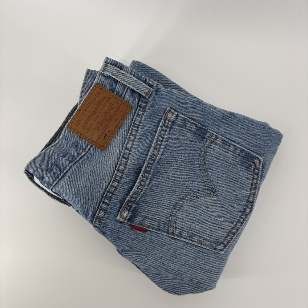 Levi 501 Strauss Skinny Jeans Women's 27x28 Button Fly Distressed Denim